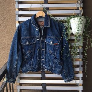 TREND Oversized Jean Denim Jacket Dark Wash